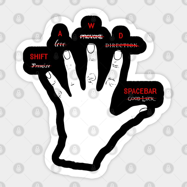 Gamer's hand Sticker by SirTeealot